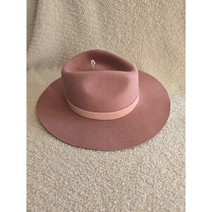 Pink Wyeth Fedora‎ Hat Women's Spring Summer 100% Wool Western Cowgirl